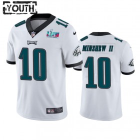 Camiseta Niño NFL Philadelphia Eagles Gardner Minshew II 10 Blanco Super Bowl LVII Vapor Limited